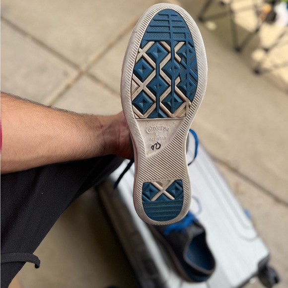 Converse Gray Sneakers with Blue Accents - Picture 3 of 6